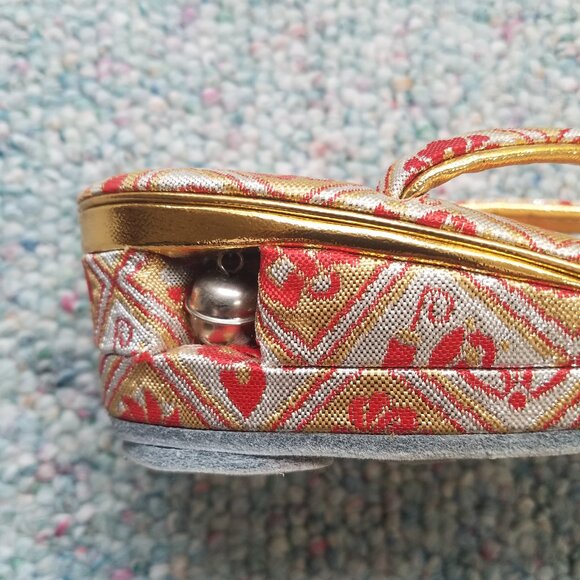 GEISHA Zori SANDELS Girls SHOES Wedge Flip Flop WITH SOCKS VINTAGE Japenese - Picture 9 of 16